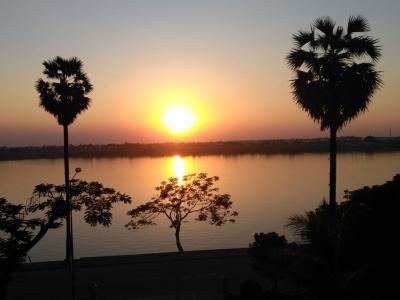 Coucher de soleil à Thakhek