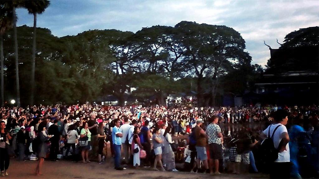 La meute de touriste à Angkor Wat à 6 heures du matin