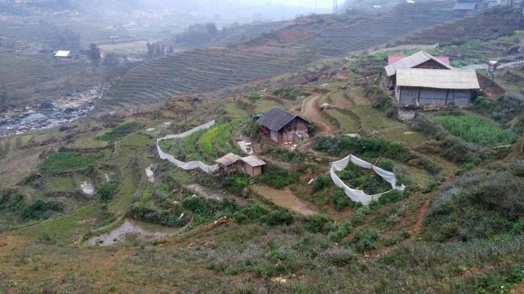 Trek dans la région de Sapa, vue depuis la maison de la maman de Mama Sa